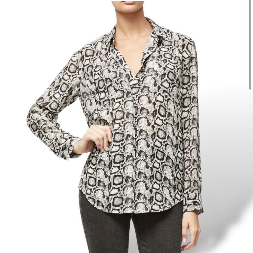 Good American Snake Print Blouse
